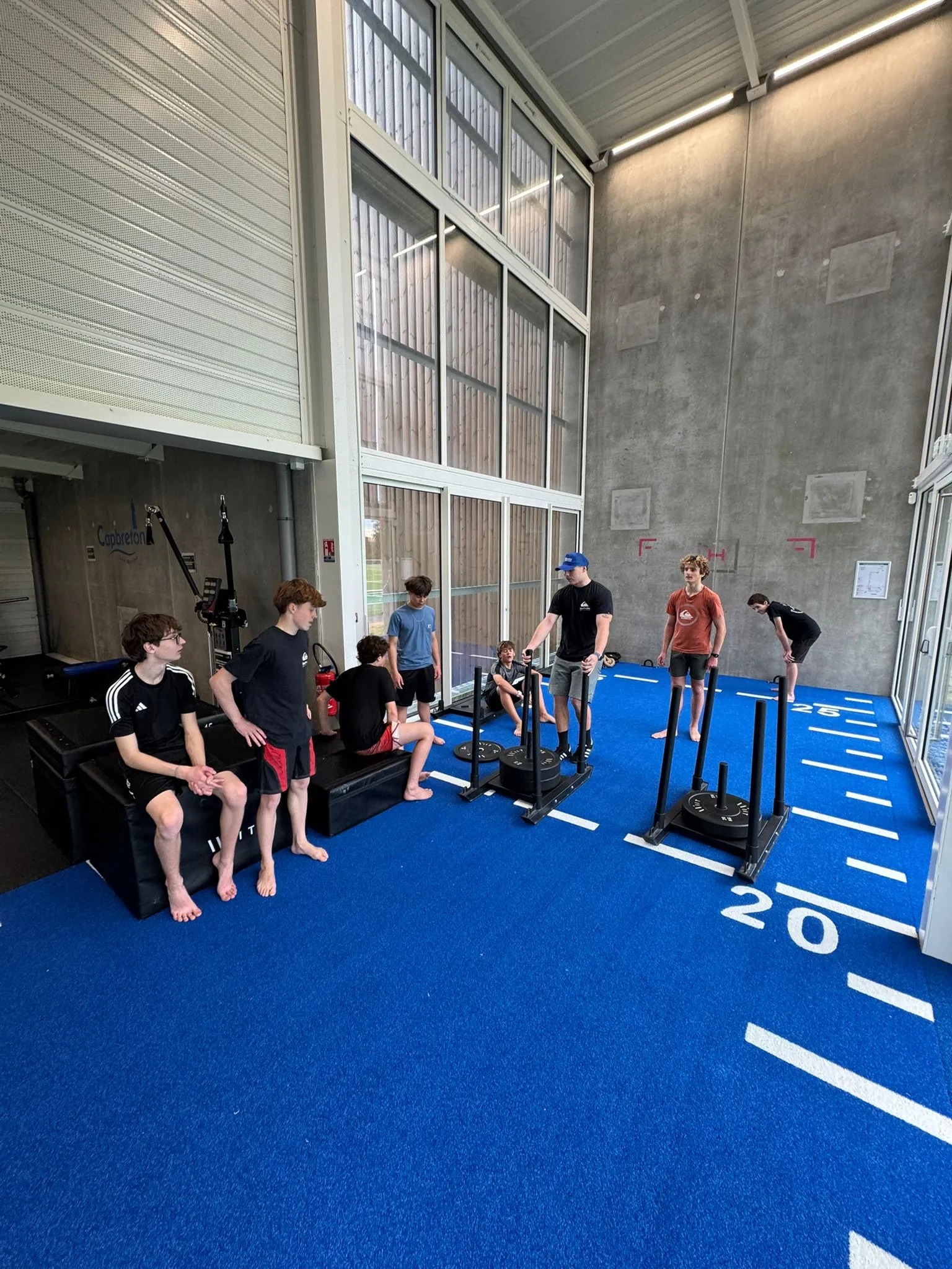 Séance de préparation physique des jeunes compétiteurs du Santocha