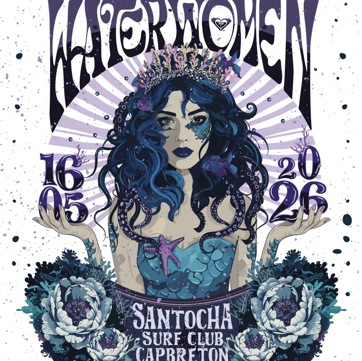 Affiche du Water Women Festival 2026 au Santocha Surf Club Capbreton - 16 mai 2026